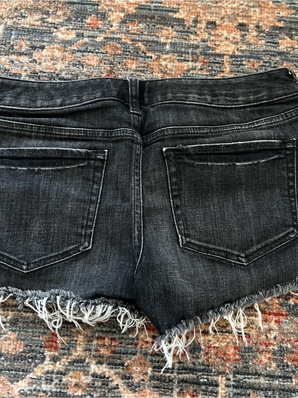Express Black Distressed Cutoff Jean Shorts - Picture 2 of 2